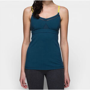 LULULEMON Top Women Size 8 Medium Alberta Lake Split Pea Just Breathe Tank